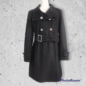 Aritzia Talula Babaton Black Wool Cashmere Blend Coat (L) (Repaired)
